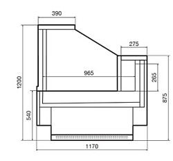 Холодильная витрина Dazzl Galaxy 090 125 вентилируемая прессервы в Санкт-Петербурге, фото 2