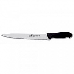 Нож для мяса Icel 25см с волнистым лезвием, черный HORECA PRIME 28100.HR64000.250 в Санкт-Петербурге фото