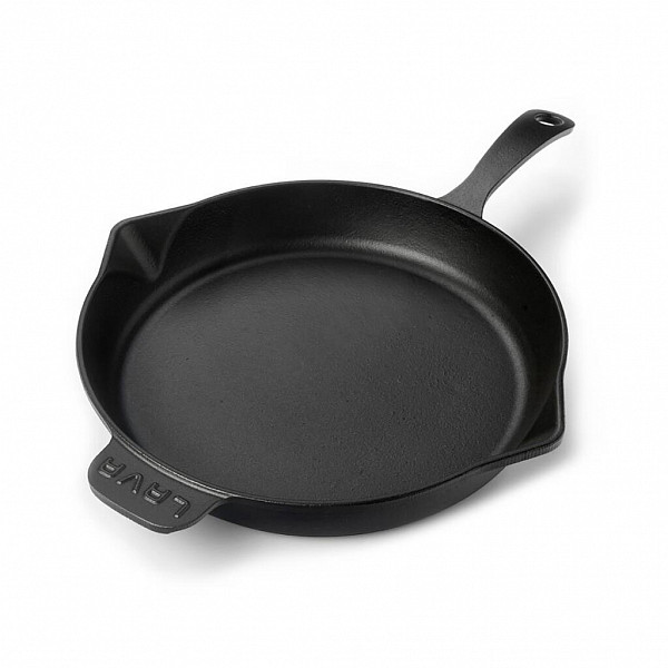 Сковорода Lava 28 см с 2-мя ручками чугун черная фото