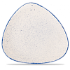 Тарелка мелкая треугольная без борта Churchill Stonecast Hints Indigo Blue SHBITR121 фото