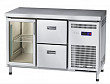 Холодильный стол Abat СХС-60-01 неохлаждаемая столешница без борта (ящики 1/2, дверь-стекло)