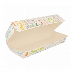 Коробка для панини, хот-дога Garcia de Pou Parole 26*12*7 см, 50 шт/уп, картон в Санкт-Петербурге, фото