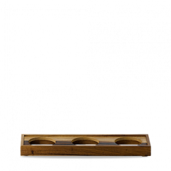 Подставка деревянная с тремя выемками для салатников Churchill 44,5х13см h3,9см, Buffetscape Wood ZCAWTBPP1 в Санкт-Петербурге, фото