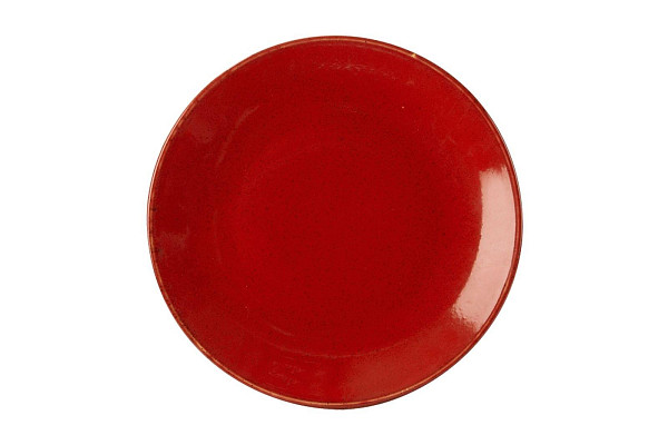 Тарелка безбортовая Porland 18 см фарфор цвет красный Seasons (187618) фото