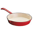 Сковорода для подачи P.L. Proff Cuisine 20 см h4 см круглая с ручкой красная эмаль чугун (81240534)
