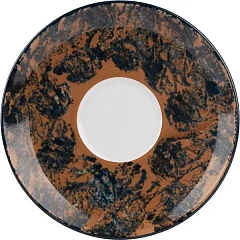 Блюдце с декором Lubiana Аида фарфор D=12см коричнев. (0491 7356) в Санкт-Петербурге, фото 1