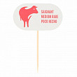 Маркировка-флажок для стейка Garcia de Pou MEDIUM RARE 8 см, 100 шт