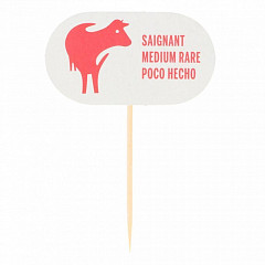Маркировка-флажок для стейка Garcia de Pou MEDIUM RARE 8 см, 100 шт в Санкт-Петербурге фото