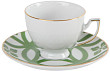 Чайная пара  (чашка с ручкой, блюдце) Porland MOROCCO DS.1 170 мл зеленый (228218)