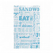 Пакет для гамбургера  Parole 14+7*22 см, голубой, 500 шт/уп, жиростойкий пергамент