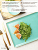 Блюдо прямоугольное Porland 21х27см фарфор цвет бирюзовый Seasons (358827) фото