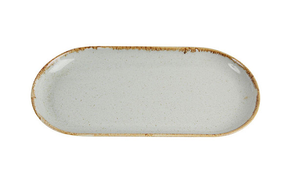 Блюдо овальное Porland 30х15 см фарфор цвет серый Seasons (118130) фото
