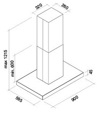 Островная вытяжка Falmec LUCE ISOLA GLASS BLACK 90	CLHI90.00P6#ZZZN491F в Санкт-Петербурге, фото 2
