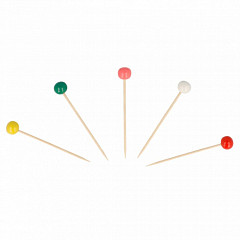 Пика для канапе Garcia de Pou Цветные шарики 6,5 см, бамбук, 144 шт в Санкт-Петербурге фото