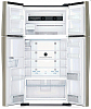 Холодильник Hitachi R-W722FPU1X GBK черное стекло фото