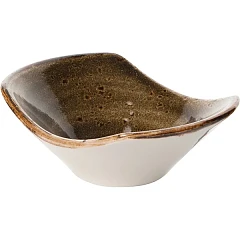 Соусник Steelite Крафт Браун фарфор 45мл ,H=35,L=90,B=70мм коричнев. (03040711) в Санкт-Петербурге, фото 1