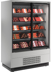 Холодильная горка Полюс FC20-07 VV 1,3-1 0300 STANDARD фронт X1 бок металл (9006-9005) в Санкт-Петербурге, фото