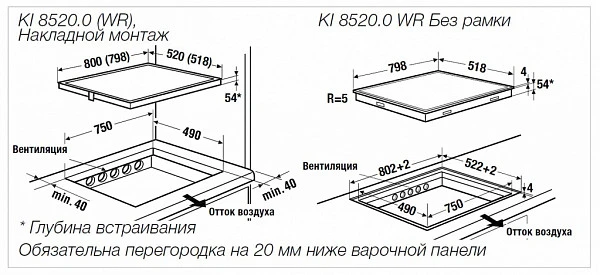Индукционная варочная панель Kuppersbusch KI 8520.0 WR фото