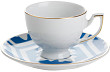 Чайная пара  (чашка с ручкой, блюдце) Porland MOROCCO DS.2 170 мл голубой (228218)