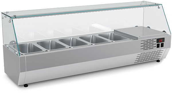 Холодильная витрина для ингредиентов Полюс A30 SM 1,2-G (VT2v-G (GN1/4)) фото