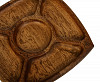 Менажница деревянная Luxstahl 5 отделений 245х245 мм дуб фото