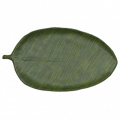 Блюдо овальное Лист P.L. Proff Cuisine 46*25,4*2,8 см Green Banana Leaf пластик меламин в Санкт-Петербурге, фото