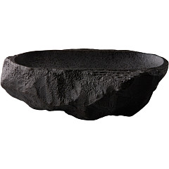 «Камень» овальный Style Point Raw Design 23x15x6,5 см, каменная керамика, цвет черный (RD19102) в Санкт-Петербурге фото